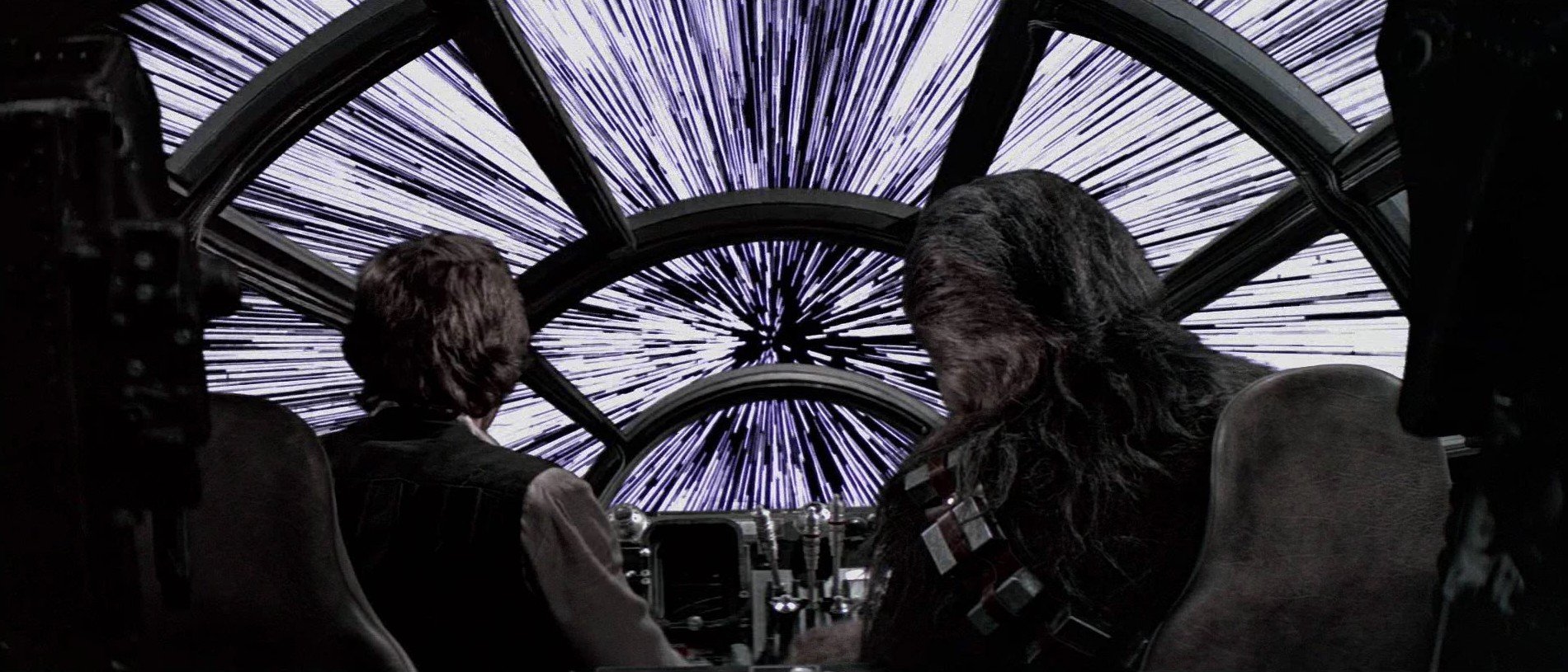 Han and Chewie jumping to light speed